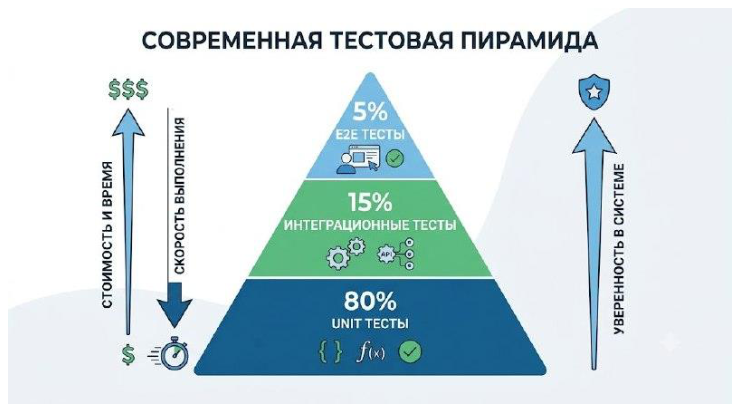 Рисунок 1 — Модель тестовой пирамиды